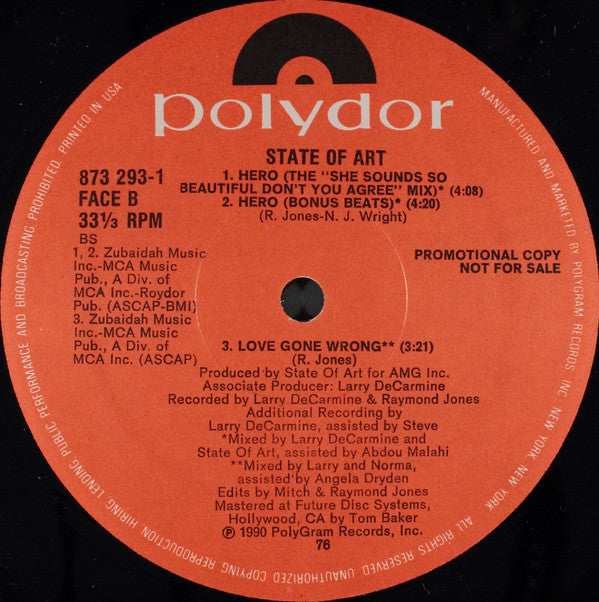 State Of Art : Hero (12", Promo)