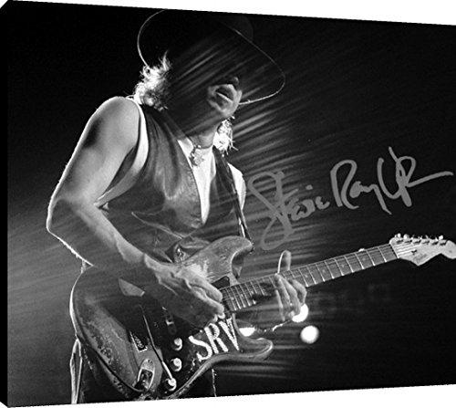 Stevie Ray Vaughn - B&W Classic - - Canvas Autograph Print